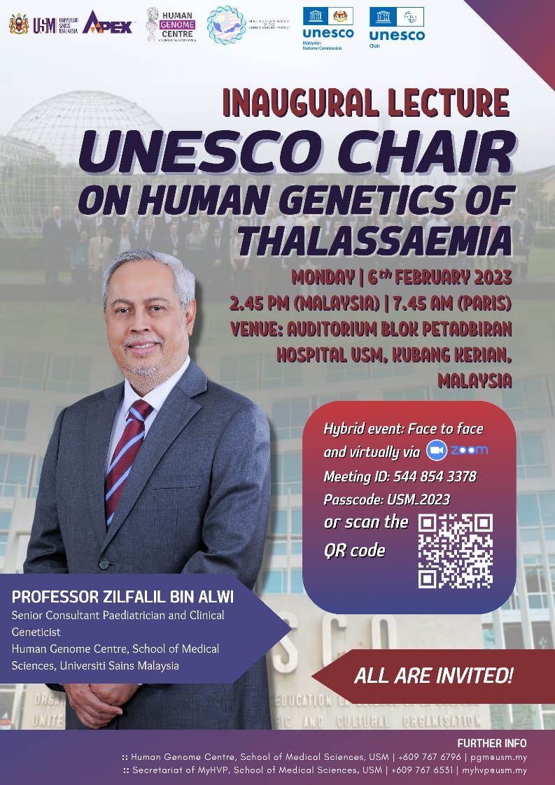UNESCO Chair in Human Genetics on Thalassemia